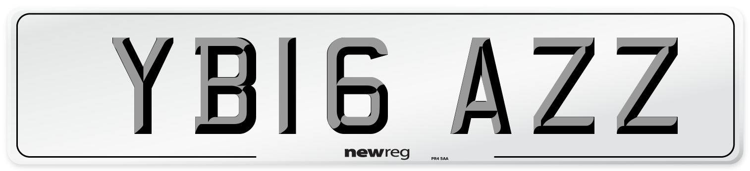 YB16 AZZ Number Plate from New Reg